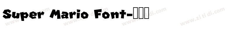Super Mario Font字体转换